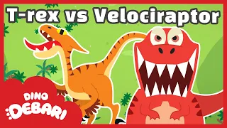 🎵 Super jump! The agile thief, the Velociraptor! | T-rex VS Velociraptor | DebariTV