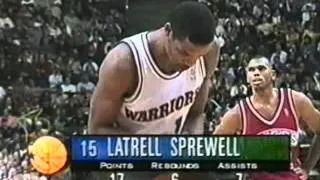 Sprewell (39pts/11rebs/9asts) & Mullin (19pts/10rebs/10asts) vs. 76ers (1997)