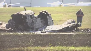 Pilot killed after plane runs off runway at Rockford airport, catches fire