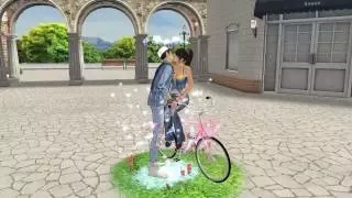 Парный интерактив "Поцелуй на велосипеде"