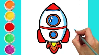 Как нарисовать ракету. Простой рисунок ракеты для срисовки. How to draw a rocket. Simple drawing