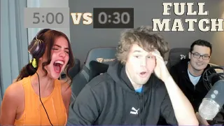 Magnus trolls Alexandra with only 30 secs on his STREAM | FULL MATCH