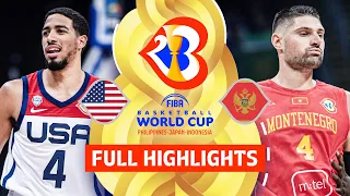 USA 🇺🇸 vs Montenegro 🇲🇪 | Full Game Highlights | FIBA Basketball World Cup 2023