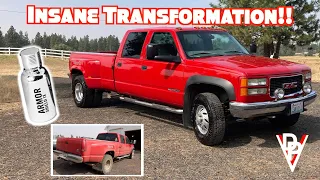 Amazing Transformation on 24 Year Old Work Truck | GMC K3500 Crew Cab Dually