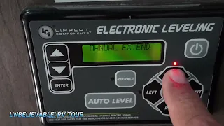 One Minute to level with MANUAL LEVEL on your Lippert Electronic Leveling