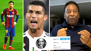 PELE FINALLY REACTs on MESSI and RONALDO BEATING HIS RECORDS! That's why he is Not a Football King!