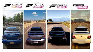 Forza Horizon 4 vs Older Forza Horizons | Subaru WRX STi Sound & Gameplay Comparison