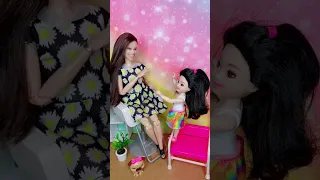 Barbie and kid funny #stopmotion #comedy #humor