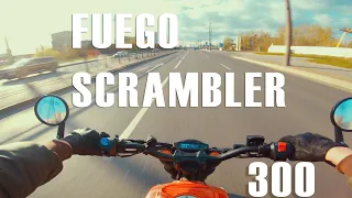 FUEGO SCRAMBLER 300 | Обзор | Звук выхлопа, динамика, etc