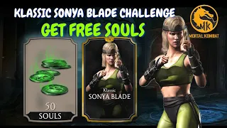 Mk mobile Klassic Sonya Blade challenge | Get free souls in Mortal kombat mobile