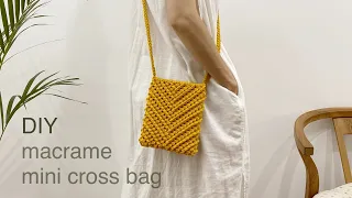 DIY | macrame mini cross bag | 마크라메 미니 크로스 백 가방