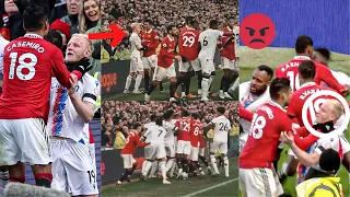 Manchester United vs Crystal Palace fight that led to Casemiro’s Red Card.