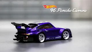 PORSCHE CARRERA RWB Simple Custom Hotwheels 1/64 Scale