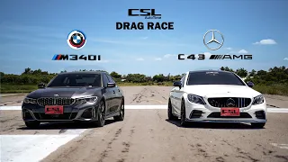 BMW M340i Stage 1 vs Mercedes Benz C43 AMG Stage 2 ขวัญใจวัยรุ่นเยอรมัน DRAG RACE