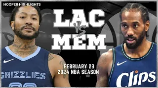 LA Clippers vs Memphis Grizzlies Full Game Highlights | Feb 23 | 2024 NBA Season