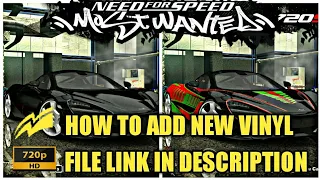 How To Add New Vinyls With NFS Texted Tool On NFS Most Wanted