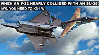 When F-22 Nearly Collided With Russian Su-25 #shorts