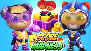 Talking Tom Hero Dash SCORE MADNESS Trooper Tom & Rockstar Ginger Unlocked vs Roy Raccoon Gameplay