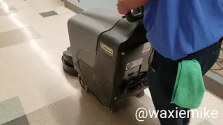 WAXIE demo with the Windsor Karcher Lightning Battery Burnisher.