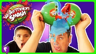 WATERMELON SMASH GAME CHALLENGE with HobbyKids!