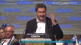 Politischer Aschermittwoch der CSU: Rede von Markus Söder am 06.03.19