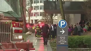 Chicago firefighter in critical condition after battling multi-alarm fire at highrise on Lake Shore