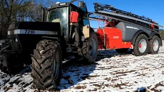 Nowy opryskiwacz w gospodarstwie. Horsch Leeb 12 TD. Pojemność12000 litrów,  belka 36m. Case Magnum