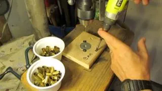 Using a Drill Press to Decap Brass