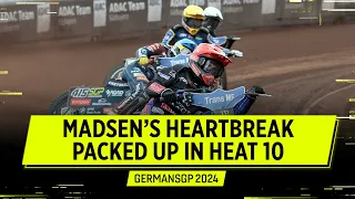 Madsen packs up 💥 Heat 10  #GermanSGP 2024 | FIM Speedway Grand Prix