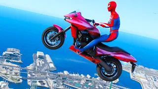 SPIDERMAN Water Ragdolls | GTA 5 Jumps/Fails # (Euphoria Physics | Funny Moments | Ragdoll)