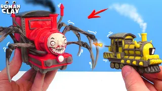 Making Choo Choo Charles 🚂 Monster Train Spider with Clay ► Roman Clay