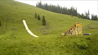 Slip and Fly - Amazing Waterslide Jump!