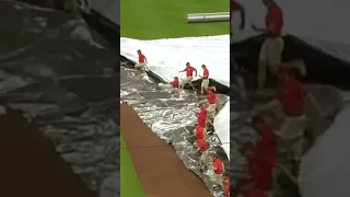 Grounds Crew Member Gets Eaten by Tarp During Rain Delay