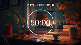 50/10 Pomodoro Timer - Chill Lofi Music And Library Sound, Study & Work Focus ★︎ Focus Station