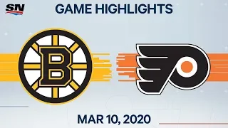 NHL Highlights | Bruins vs. Flyers - Mar. 10, 2020