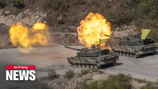 S. Korean Army holds largest live fire maneuver exercise in four years; with K2 tanks, K9 ...