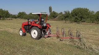 Сгребание Суданки в Валки Граблями Солнышко и Трактором !  9/08/2020 !