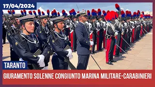 Taranto: joint Italian Navy-Carabinieri oath 2024