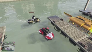 Gta v online blazer aqua test run! Amphibious atv! Faster than a seashark!