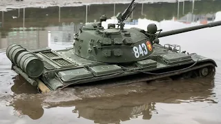 T-54/55 Tank Running in the swamp
