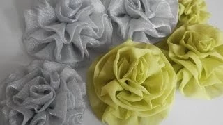 Flor de organza - Tutorial