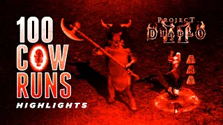 100 Cow Runs - Lightning Fury - Project Diablo 2 (PD2)