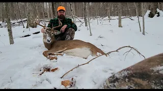 Tracking The Adirondacks NY 2022 Deer Hunting Rifle Season Day 2 Public Land Buck Down!