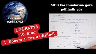 Coğrafya 10. Sınıf 1. Dönem 2. Yazılı Soruları Çözümü