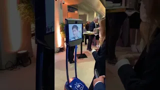 2022 World Cup Final: two fans connected in telepresence robots