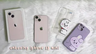 Unboxing Iphone 13 mini pink + accessories | Krizia Jamille