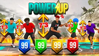 FIVE 7'3 BUILDS w/ 99 EVERYTHING & EVERY HOF BADGE! POWER UP EVENT turns 7'3 BUILDS into DEMIGODS!