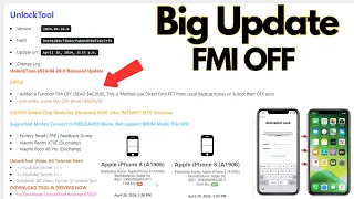 UnlockTool Big Update Direct FMI OFF auto Permanet iCloud Remove 🚀