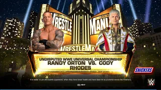 Cody Rhodes Vs Randy Orton - WWE Undisputed Tittle Match | WWE 2k24