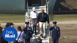 Trump arrives in Florida to discuss Hurricane Michael recovery